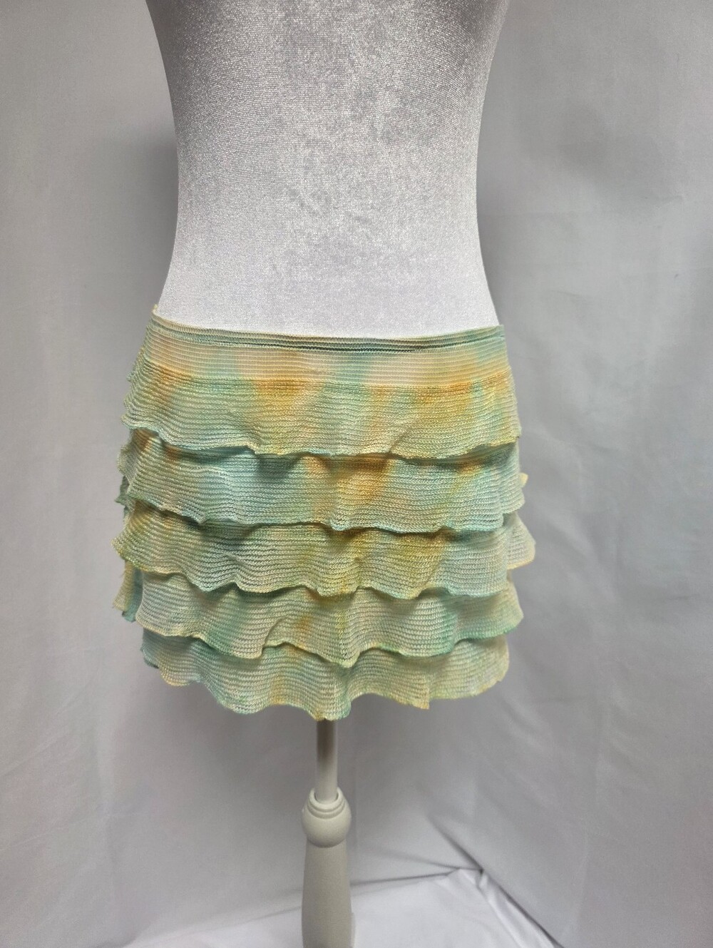 Becca by Rebecca Virtue Tiered Ruffle Mesh Swim Cover Up Skirt M/L